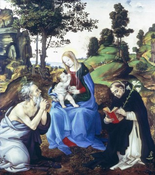 Filippino Lippi Painting - Sagrada Familia Cristian Filippino Lippi